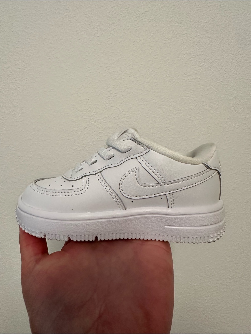 Nike Grey and White Force 1 Low Toddler 7c